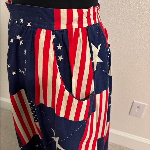 Vintage Patriotic Stars and Stripe Circle Skirt Handmade - Picture 3 of 9
